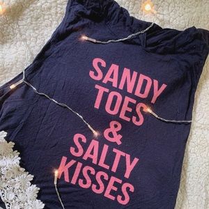 Beach tank top w/hood and lace